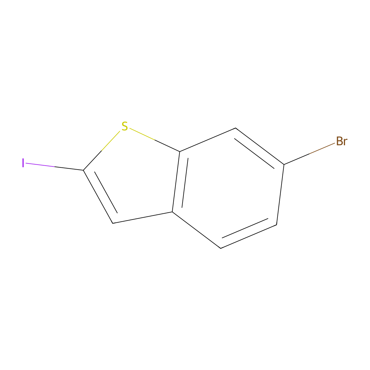 6-Bromo-2-iodobenzo[b]thiophene molecular structure, CAS 1378382-63-8