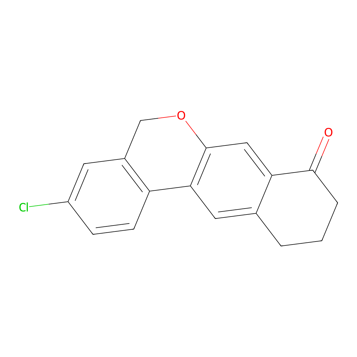 3-Chloro-10,11-dihydro-5H-benzo(d)naphtho(2,3-b)pyran-8(9H)-one molecular structure, CAS 1378388-20-5