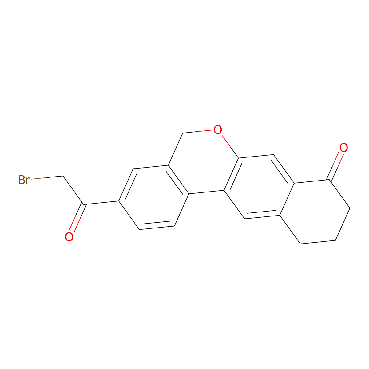 3-(2-bromoacetyl)-10,11-dihydro-5H-dibenzo[c,g]chromen-8(9H)-one molecular structure, CAS 1378390-29-4