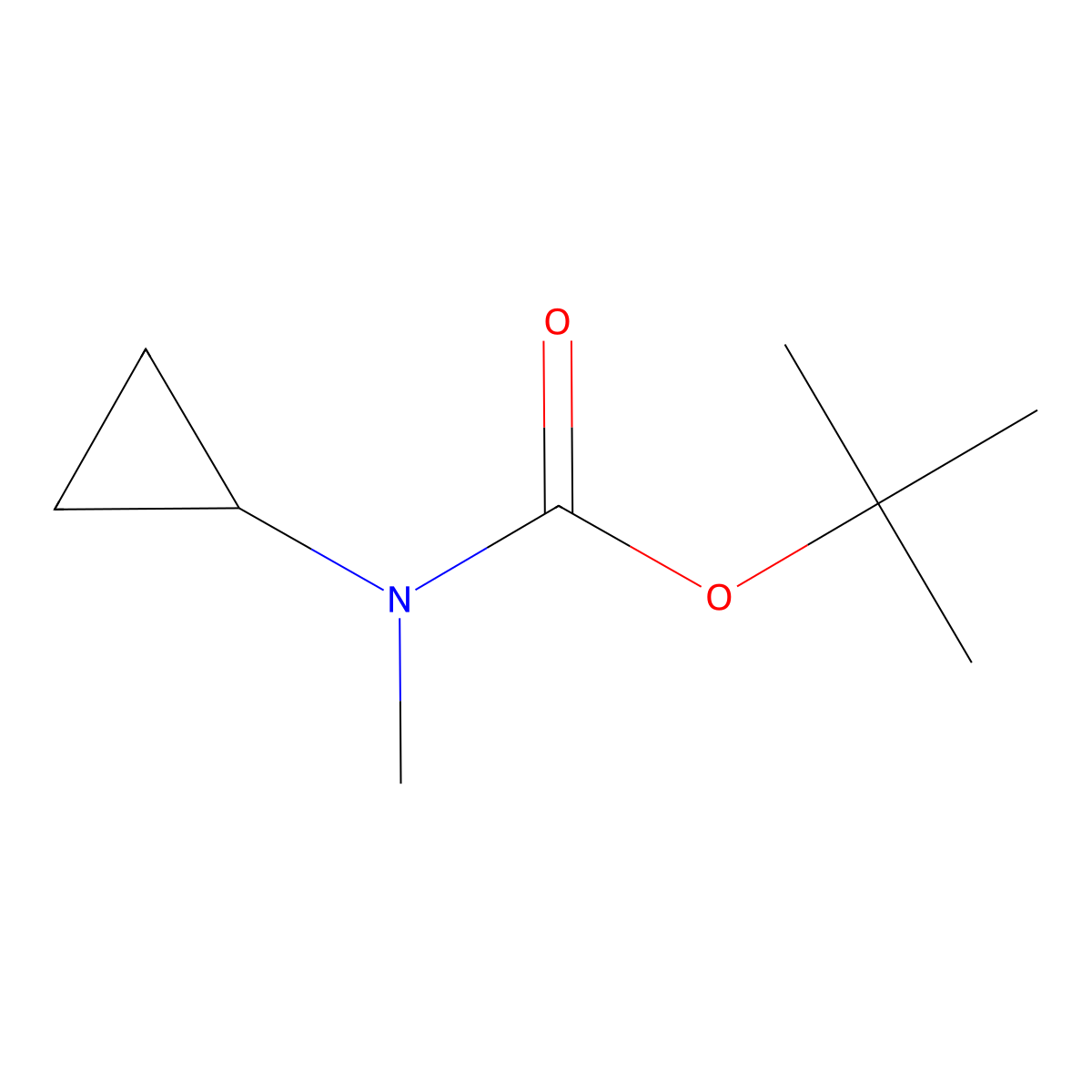 tert-butyl N-cyclopropyl-N-methylcarbamate molecular structure, CAS 1378390-62-5