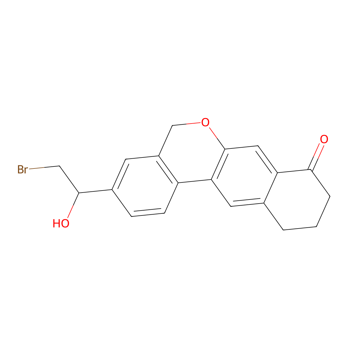 3-(2-Bromo-1-hydroxyethyl)-10,11-dihydro-5H-dibenzo[c,g]chromen-8(9H)-one molecular structure, CAS 1378391-38-8