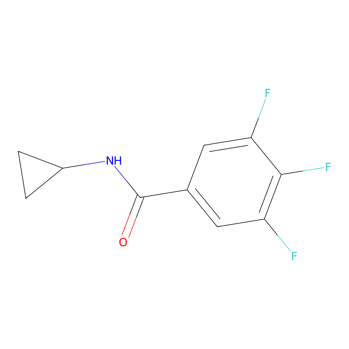 N-cyclopropyl-3,4,5-trifluorobenzamide molecular structure, CAS 1378393-46-4