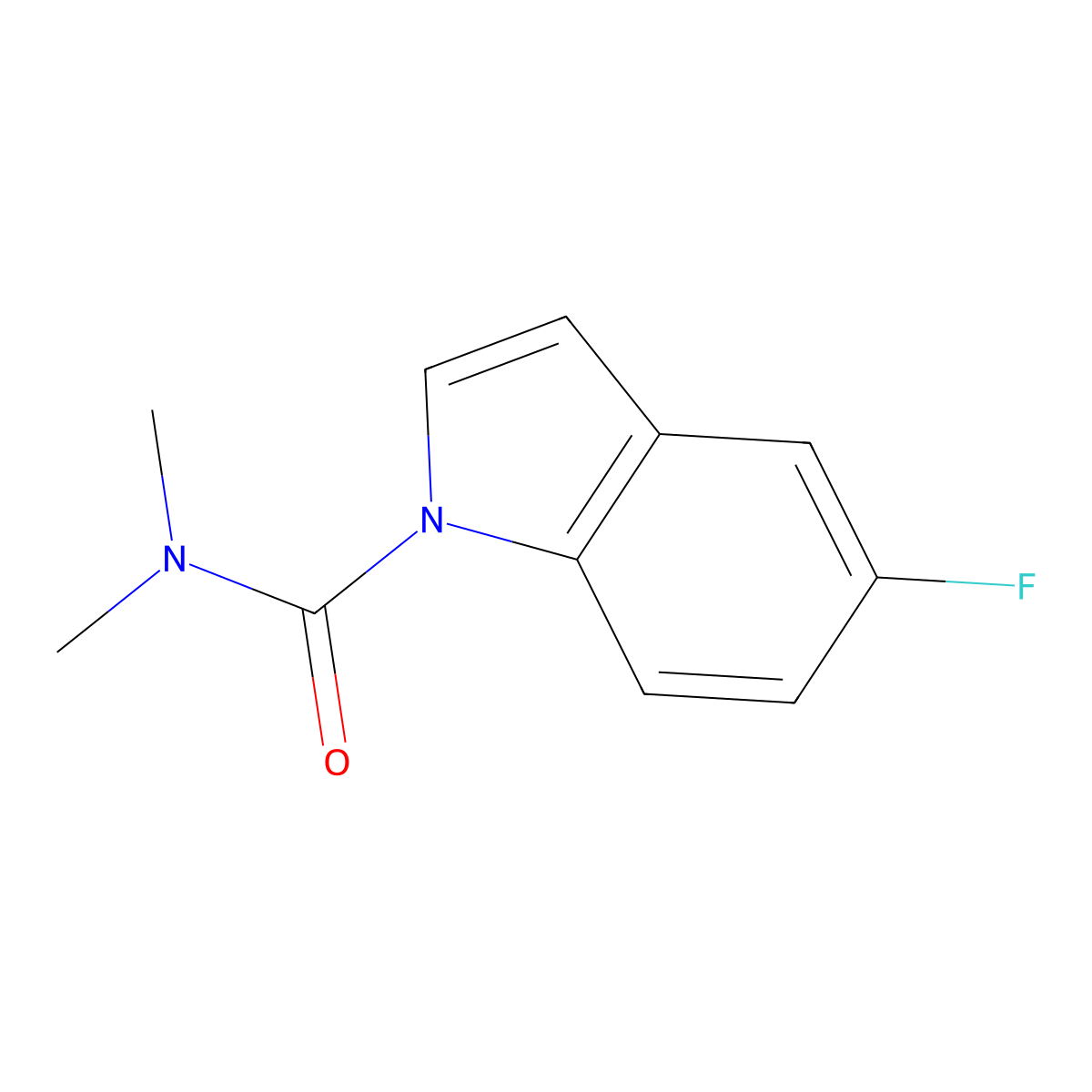 5-fluoro-N,N-dimethyl-1H-indole-1-carboxamide molecular structure, CAS 1378412-17-9
