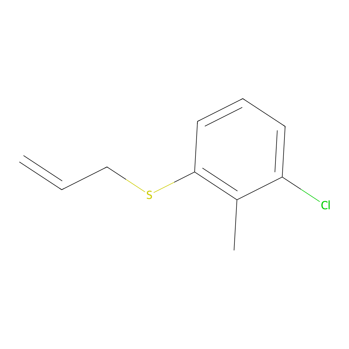 1-Allylsulfanyl-3-chloro-2-methylbenzene molecular structure, CAS 1378419-56-7