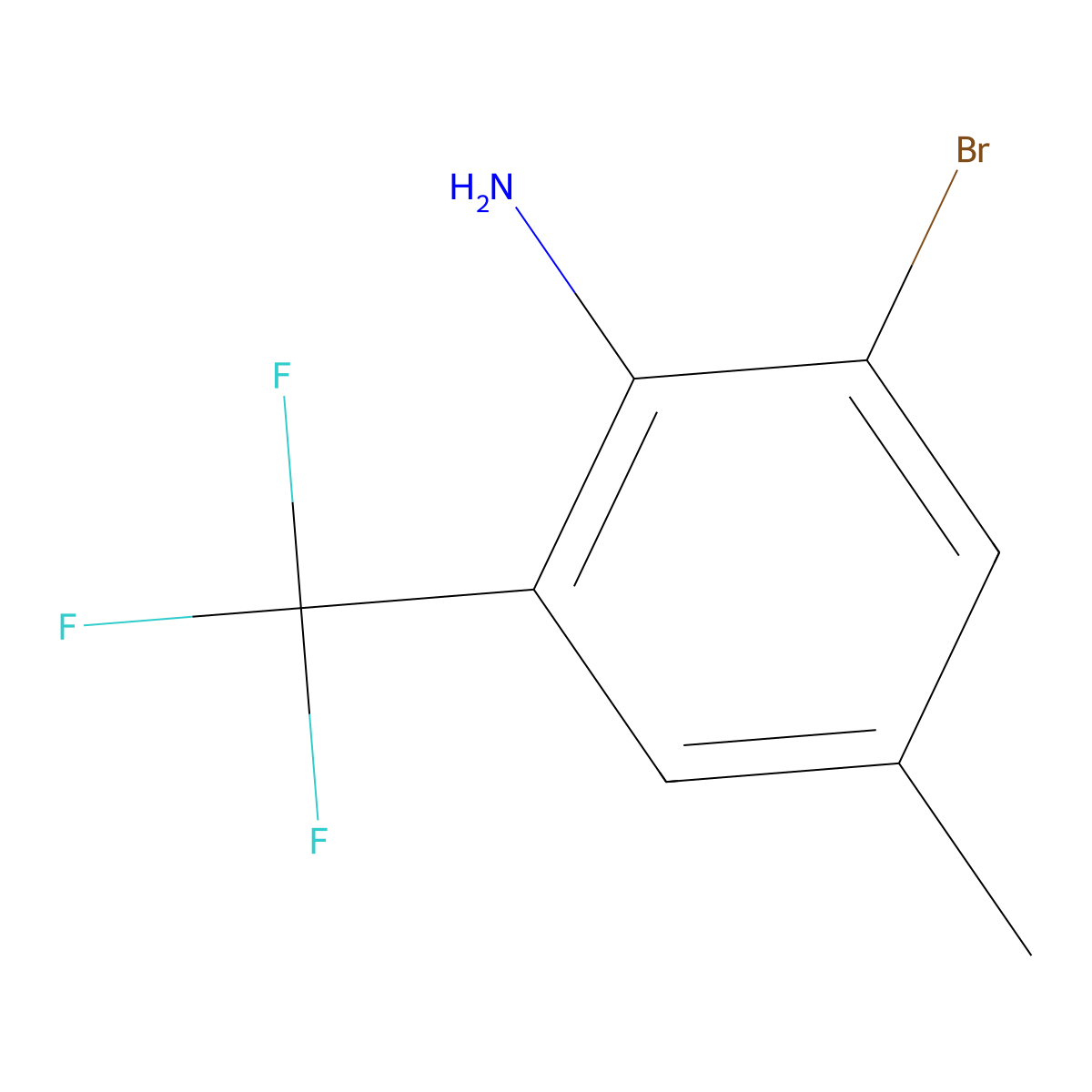 2-Bromo-4-methyl-6-(trifluoromethyl)aniline molecular structure, CAS 1378431-95-8