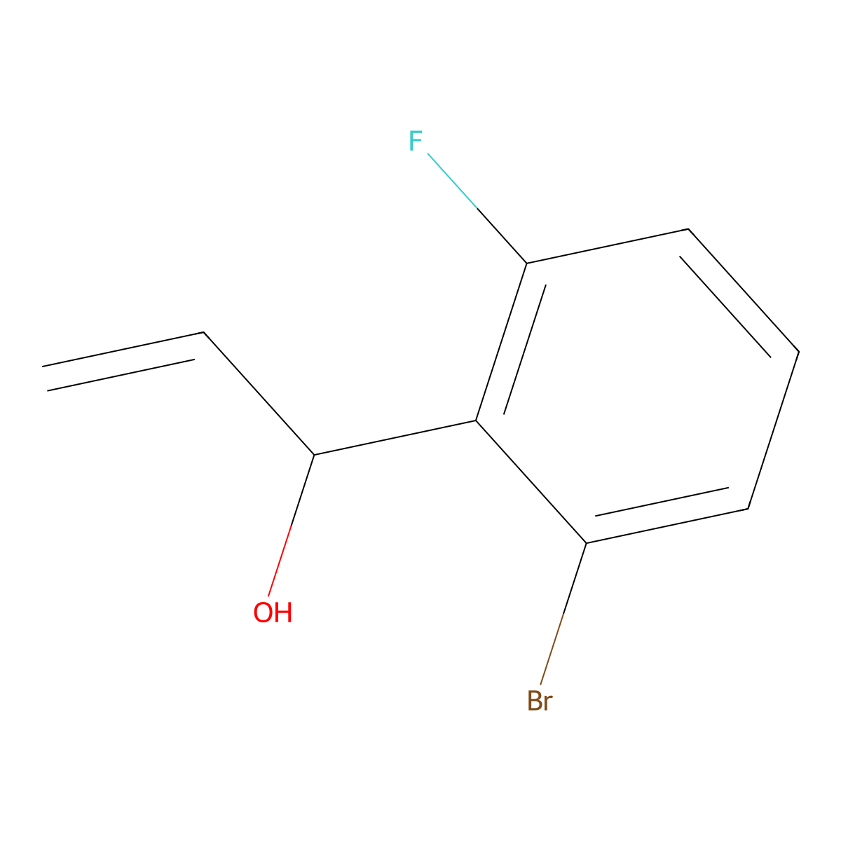 1-(2-Bromo-6-fluorophenyl)prop-2-en-1-ol molecular structure, CAS 1378432-96-2