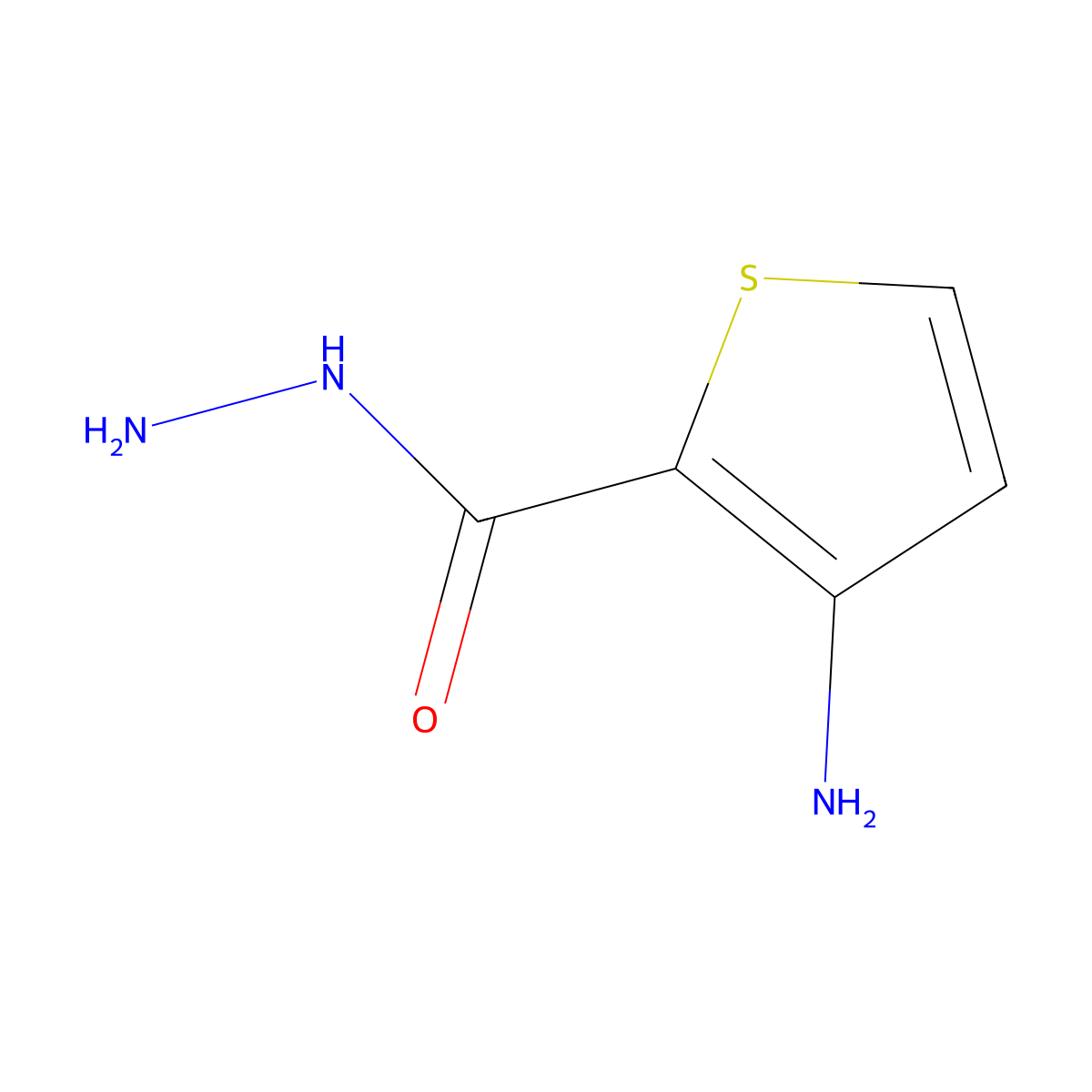 3-Aminothiophene-2-carbohydrazide molecular structure, CAS 137844-98-5