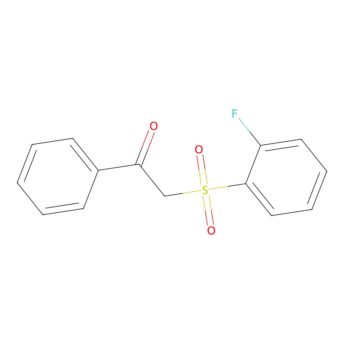 2-[(2-Fluorophenyl)sulfonyl]-1-phenylethanone molecular structure, CAS 1378441-13-4