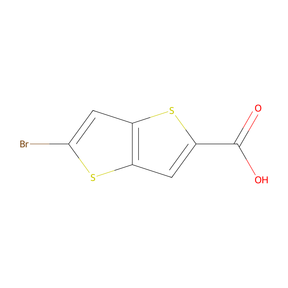 5-Bromothieno[3,2-b]thiophene-2-carboxylic acid molecular structure, CAS 1378448-42-0