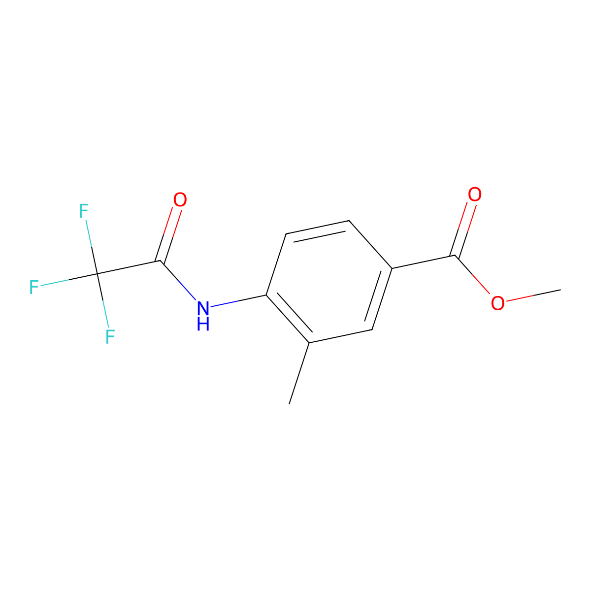 3-Methyl-4-(2,2,2-trifluoro-acetylamino)-benzoic acid methyl ester molecular structure, CAS 1378449-54-7