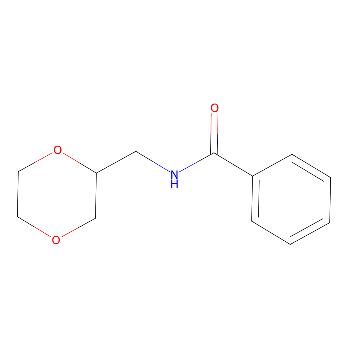 N-((1,4-Dioxan-2-yl)methyl)benzamide molecular structure, CAS 1378454-64-8