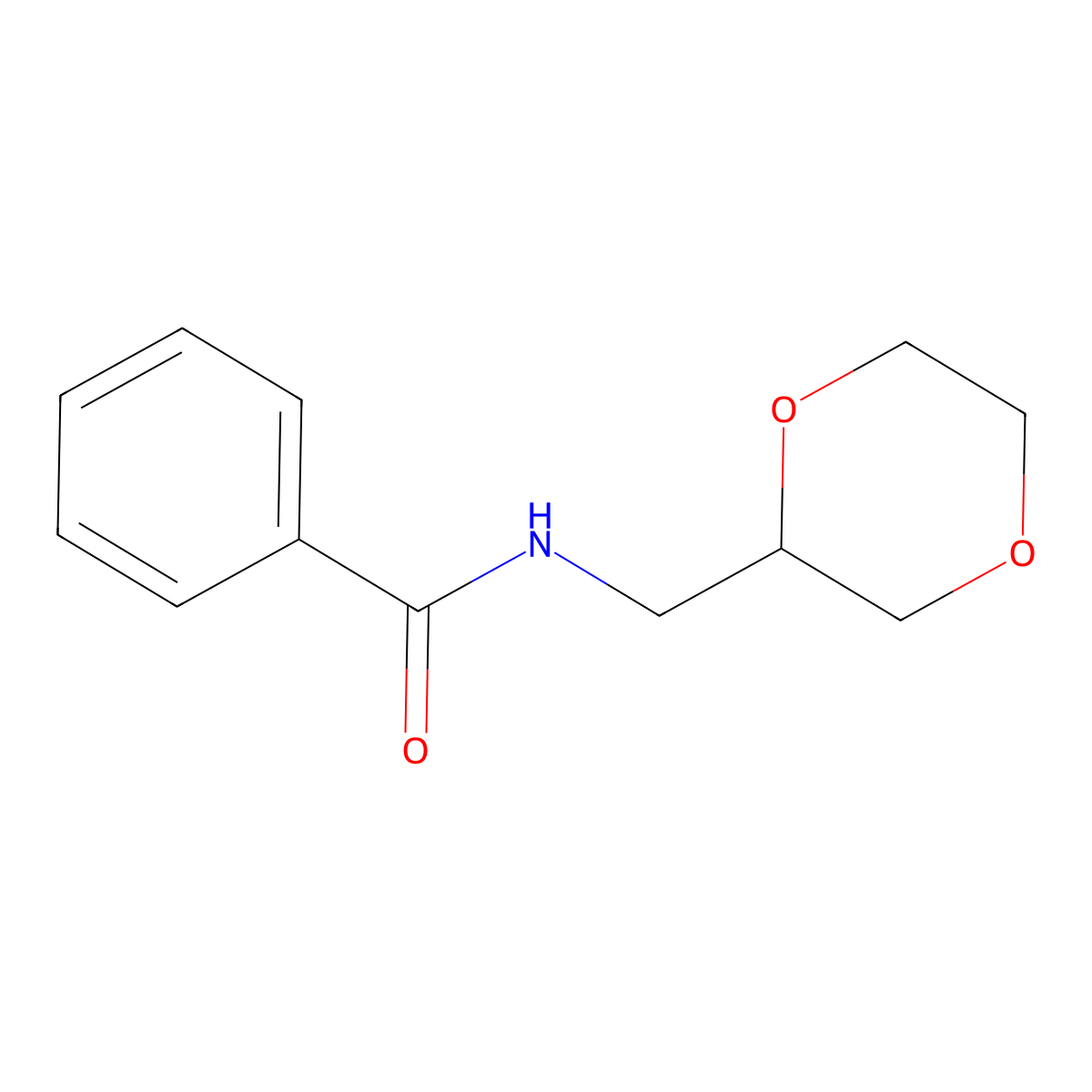 N-((1,4-Dioxan-2-yl)methyl)benzamide molecular structure, CAS 1378454-64-8