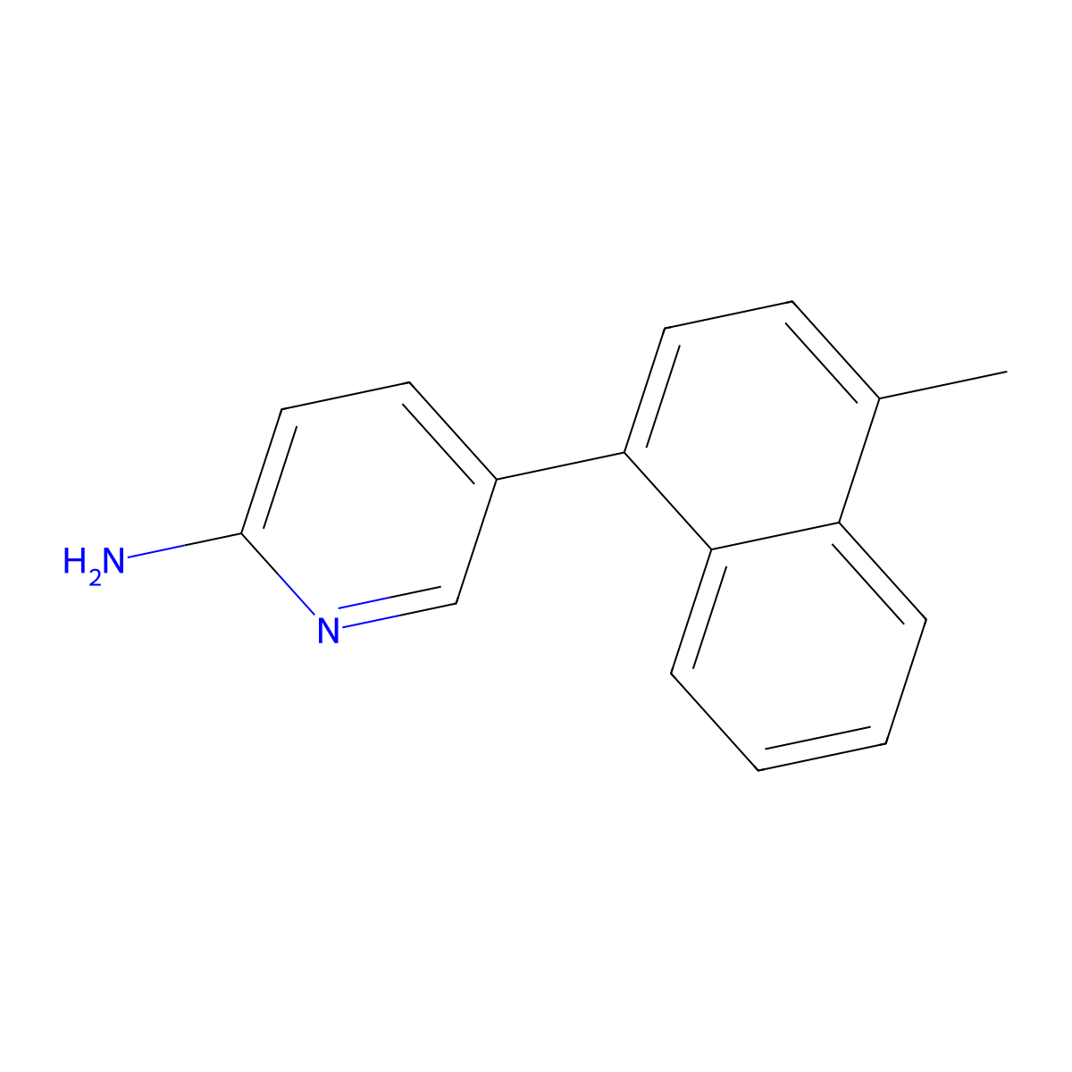 5-(4-Methyl-1-naphthalenyl)-2-pyridinamine molecular structure, CAS 1378460-16-2