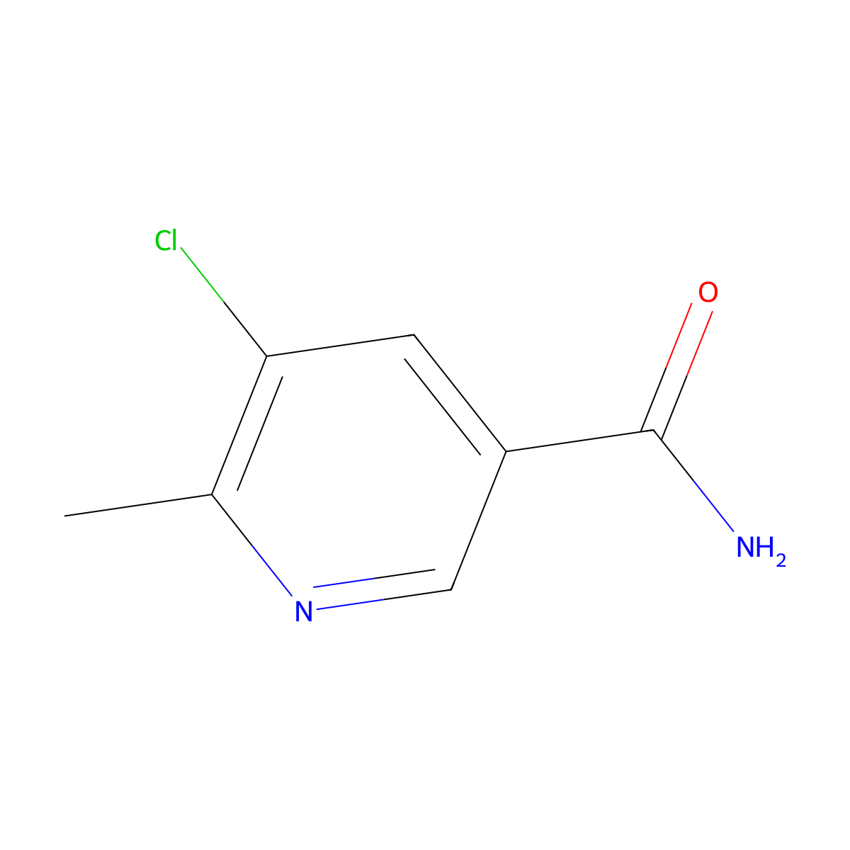 5-Chloro-6-methyl-3-pyridinecarboxamide molecular structure, CAS 1378463-64-9