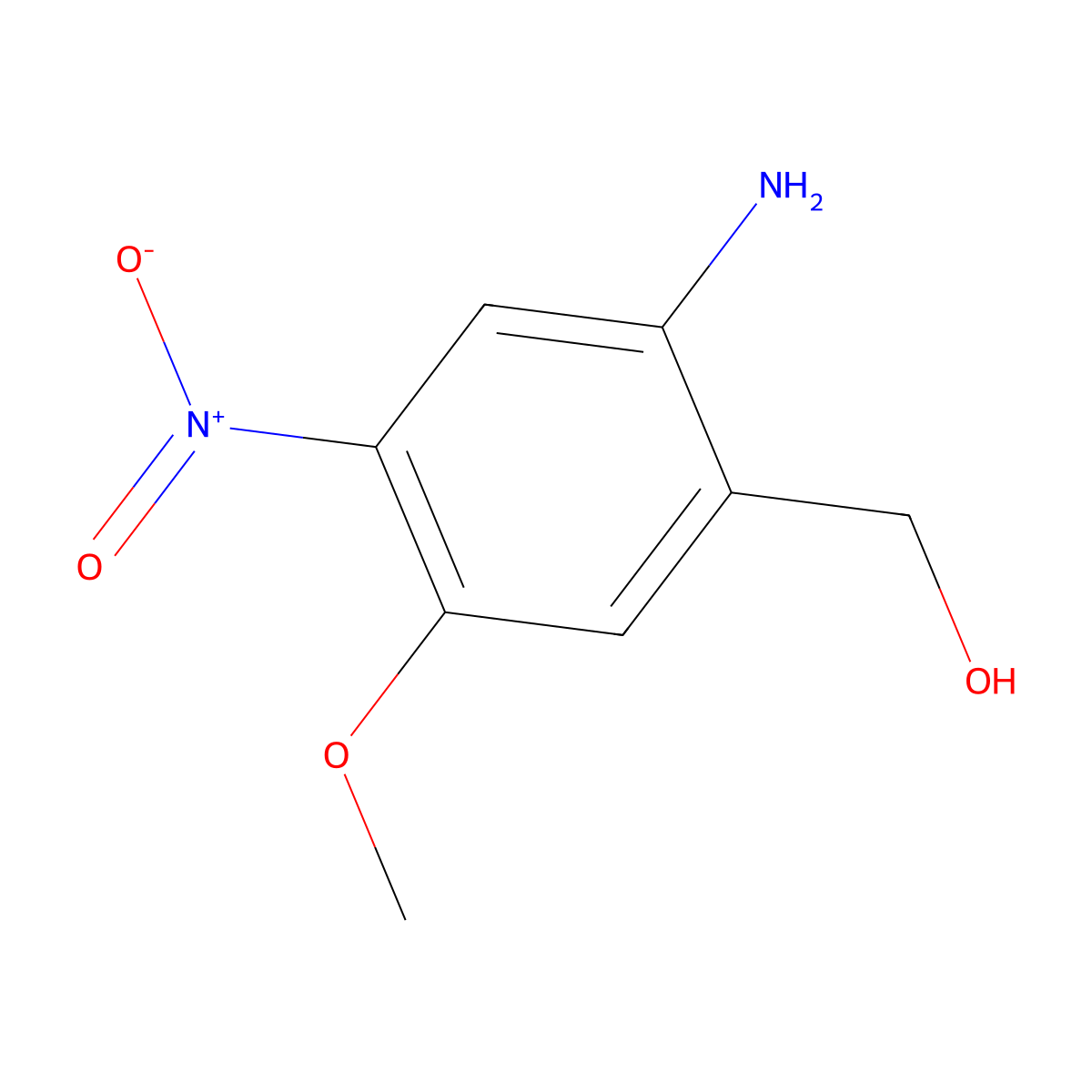 2-Amino-5-methoxy-4-nitrobenzyl Alcohol molecular structure, CAS 1378466-04-6