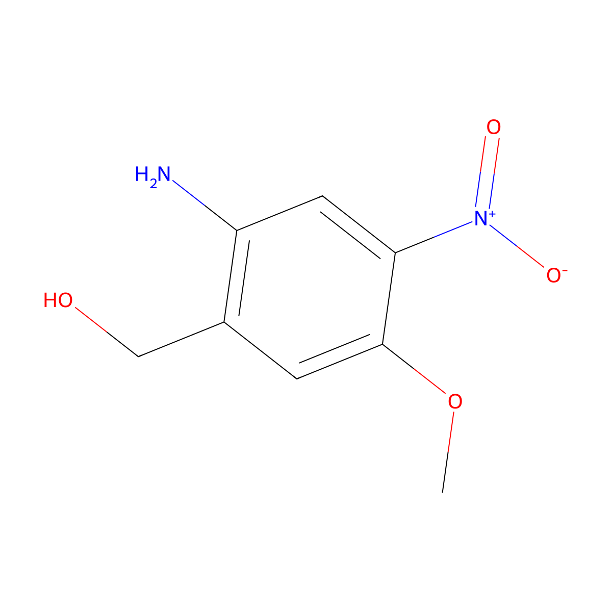 2-Amino-5-methoxy-4-nitrobenzyl Alcohol molecular structure, CAS 1378466-04-6