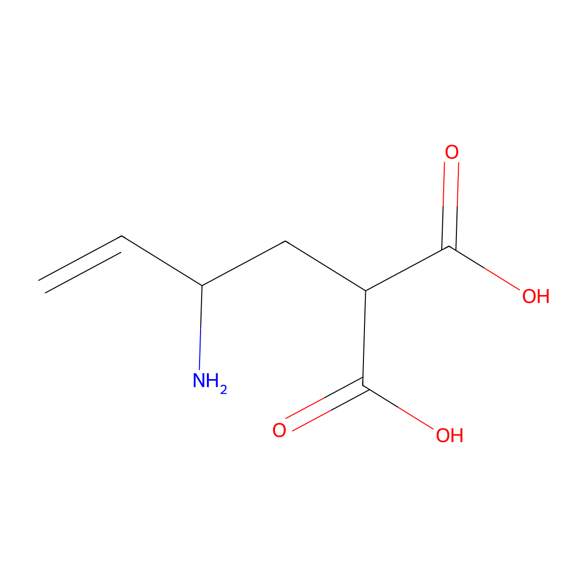 2-((2RS)-2-Aminobut-3-enyl)propanedioic acid molecular structure, CAS 1378466-25-1