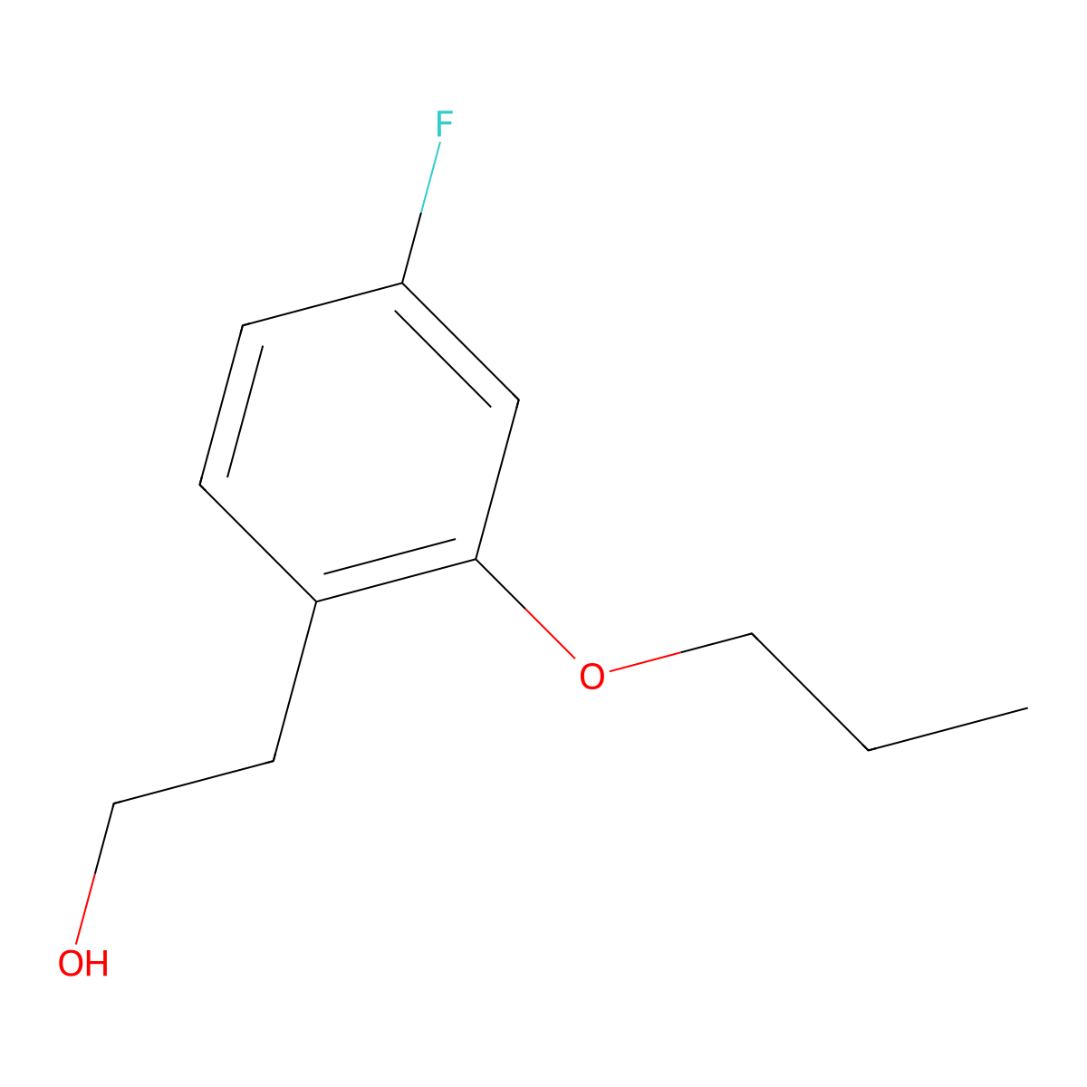 2-(4-Fluoro-2-propoxyphenyl)ethanol molecular structure, CAS 1378467-36-7