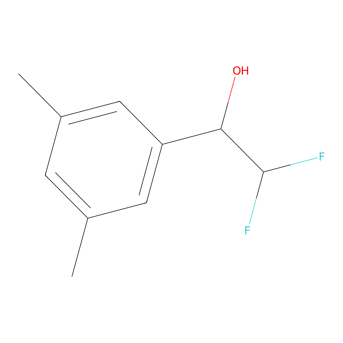 1-(3,5-Dimethylphenyl)-2,2-difluoroethan-1-ol molecular structure, CAS 1378468-40-6