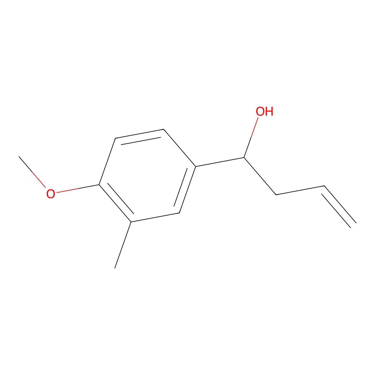 4-(4-Methoxy-3-methylphenyl)-1-buten-4-ol molecular structure, CAS 1378469-23-8