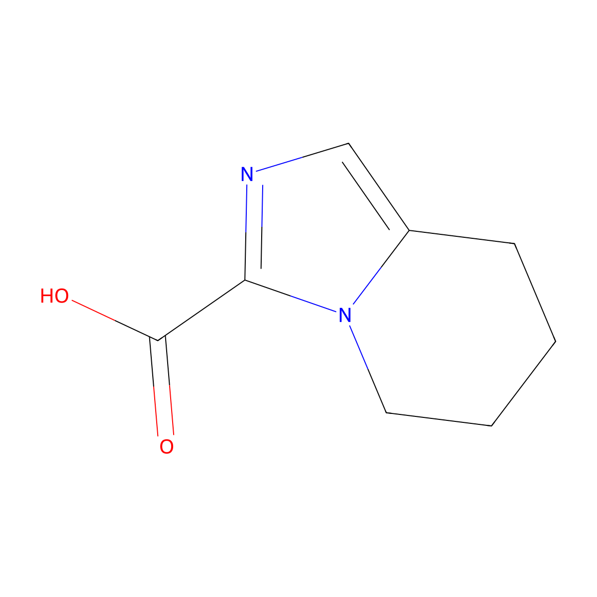 5H,6H,7H,8H-imidazo(1,5-a)pyridine-3-carboxylic acid molecular structure, CAS 1378470-59-7