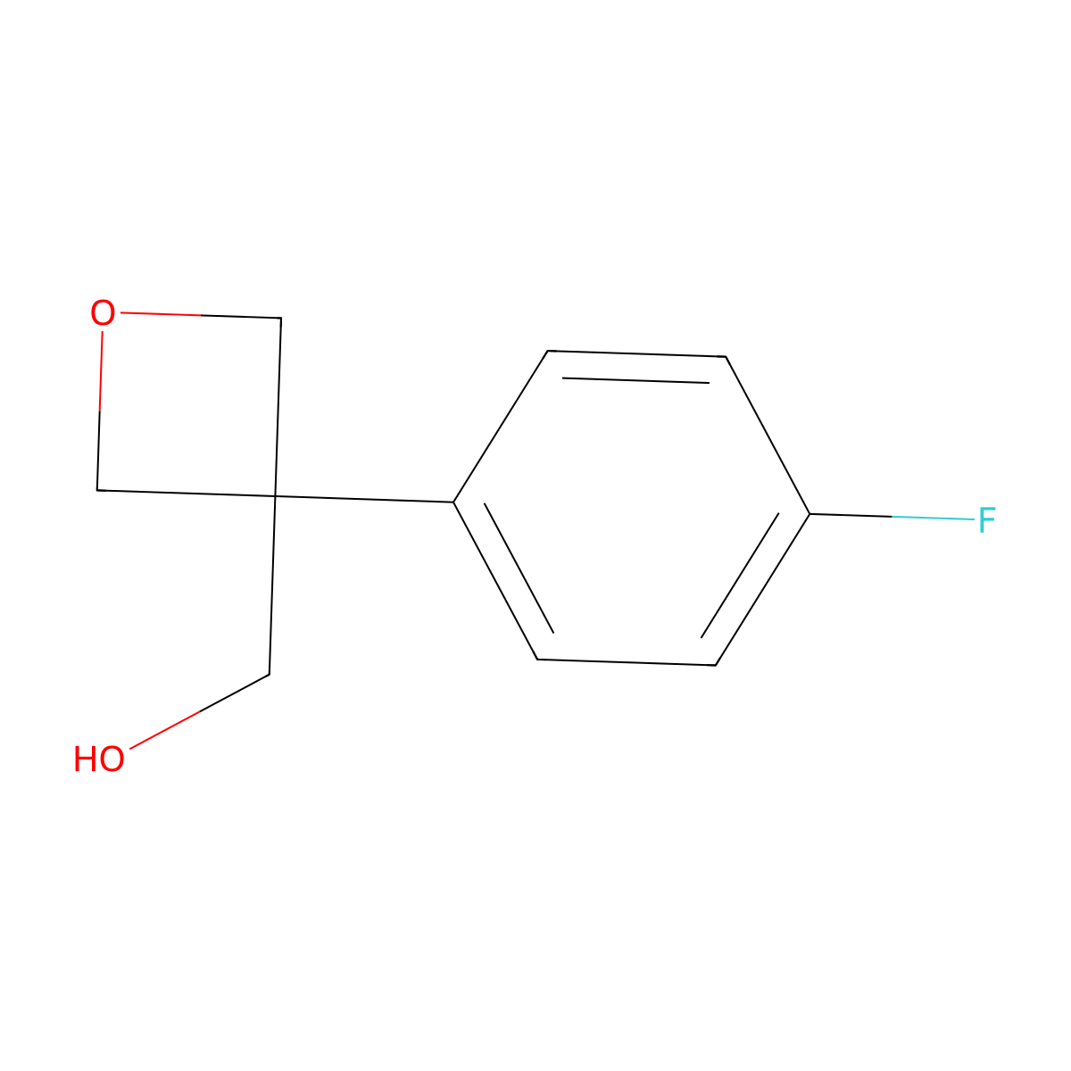 (3-(4-Fluorophenyl)oxetan-3-yl)methanol molecular structure, CAS 1378472-32-2