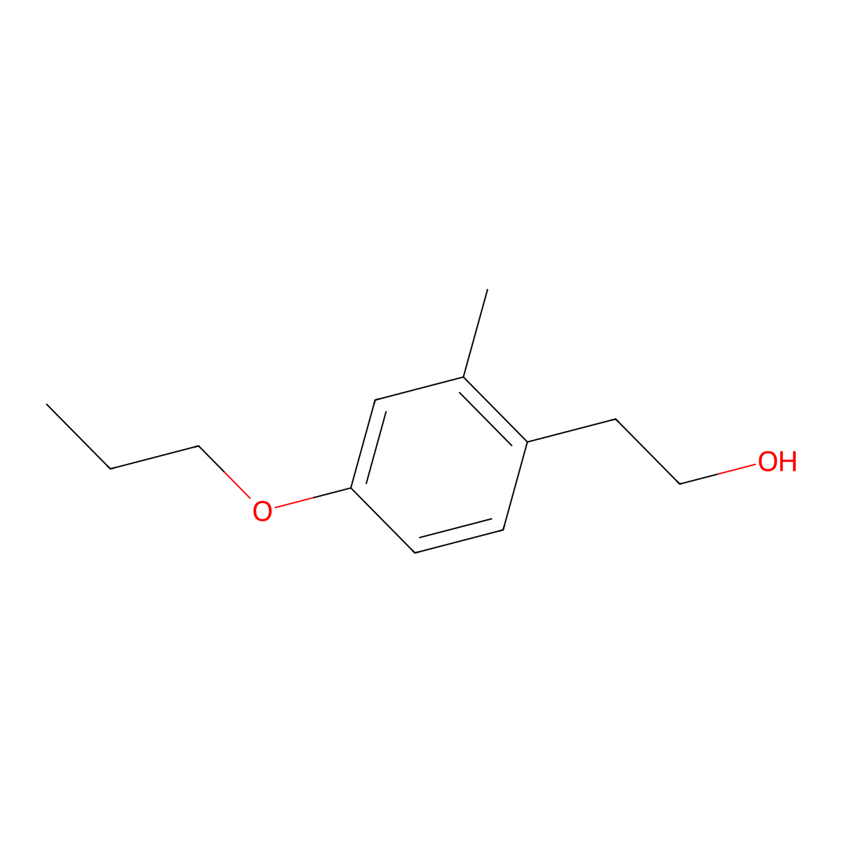 2-Methyl-4-n-propoxyphenethyl alcohol molecular structure, CAS 1378483-07-8