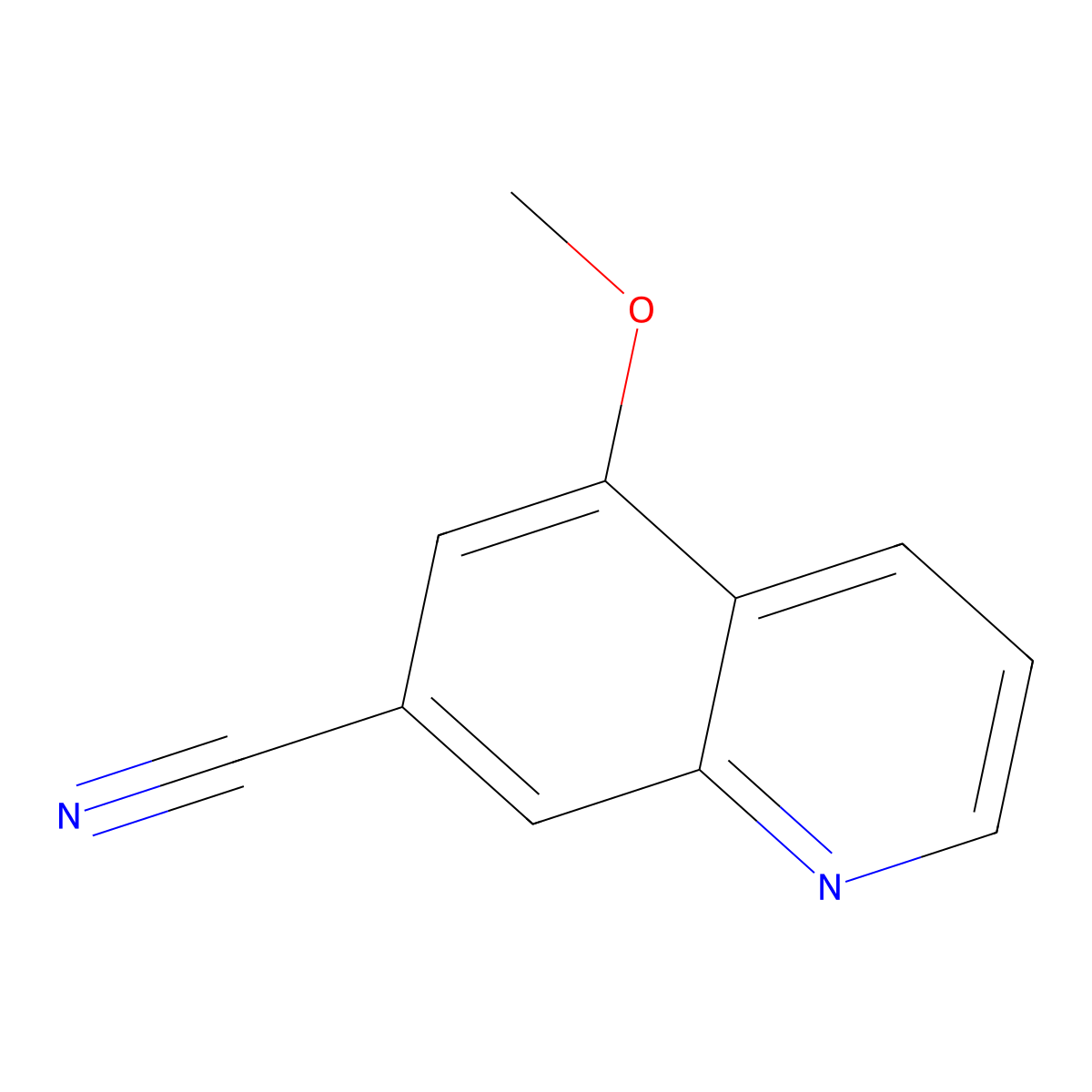 5-Methoxyquinoline-7-carbonitrile molecular structure, CAS 1378483-74-9