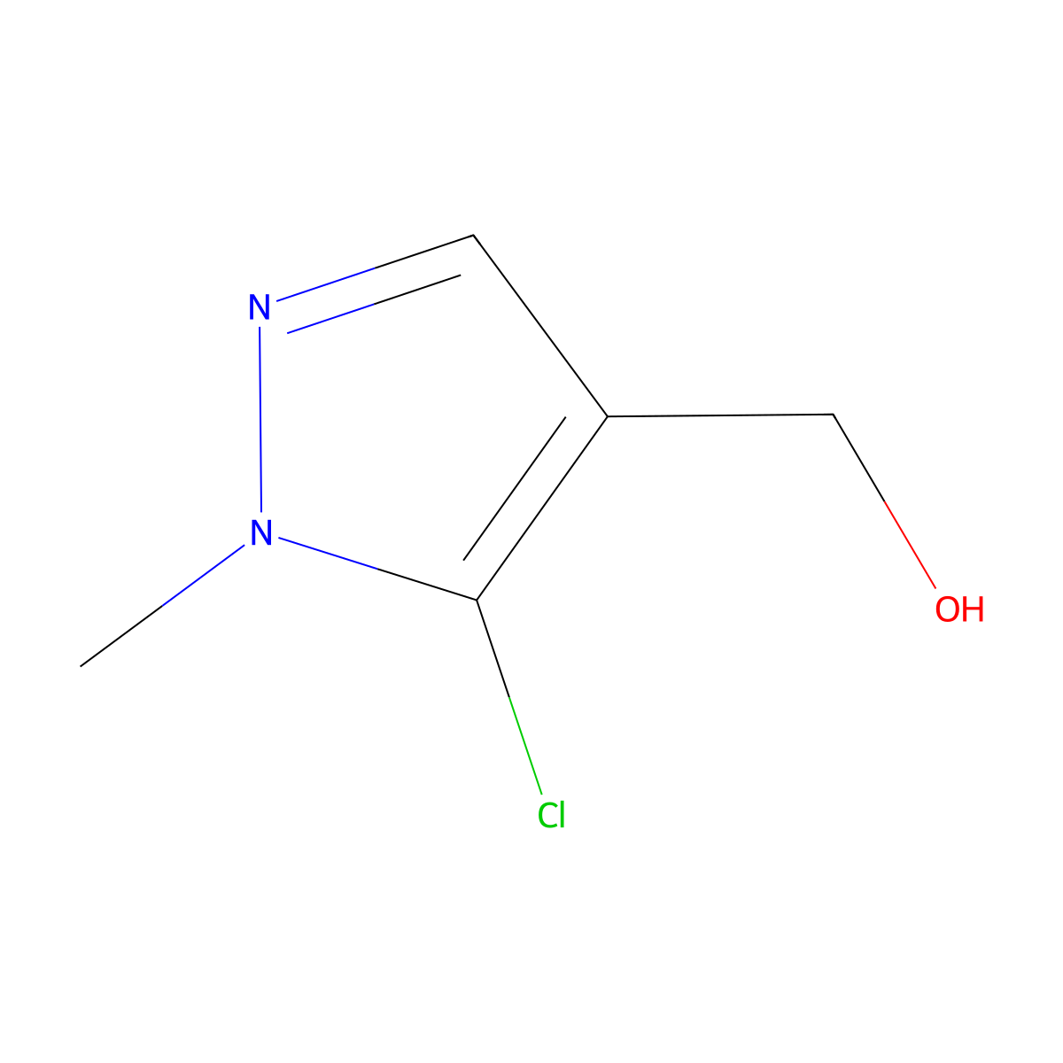 (5-chloro-1-methyl-1H-pyrazol-4-yl)methanol molecular structure, CAS 1378491-01-0