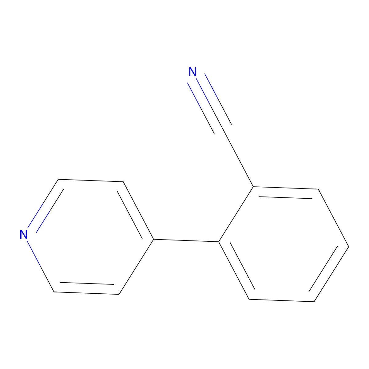 2-(Pyridin-4-yl)benzonitrile molecular structure, CAS 1378493-16-3