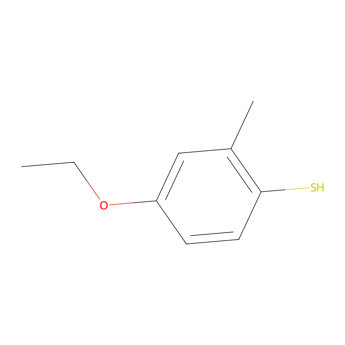 4-Ethoxy-2-methylthiophenol molecular structure, CAS 1378493-23-2