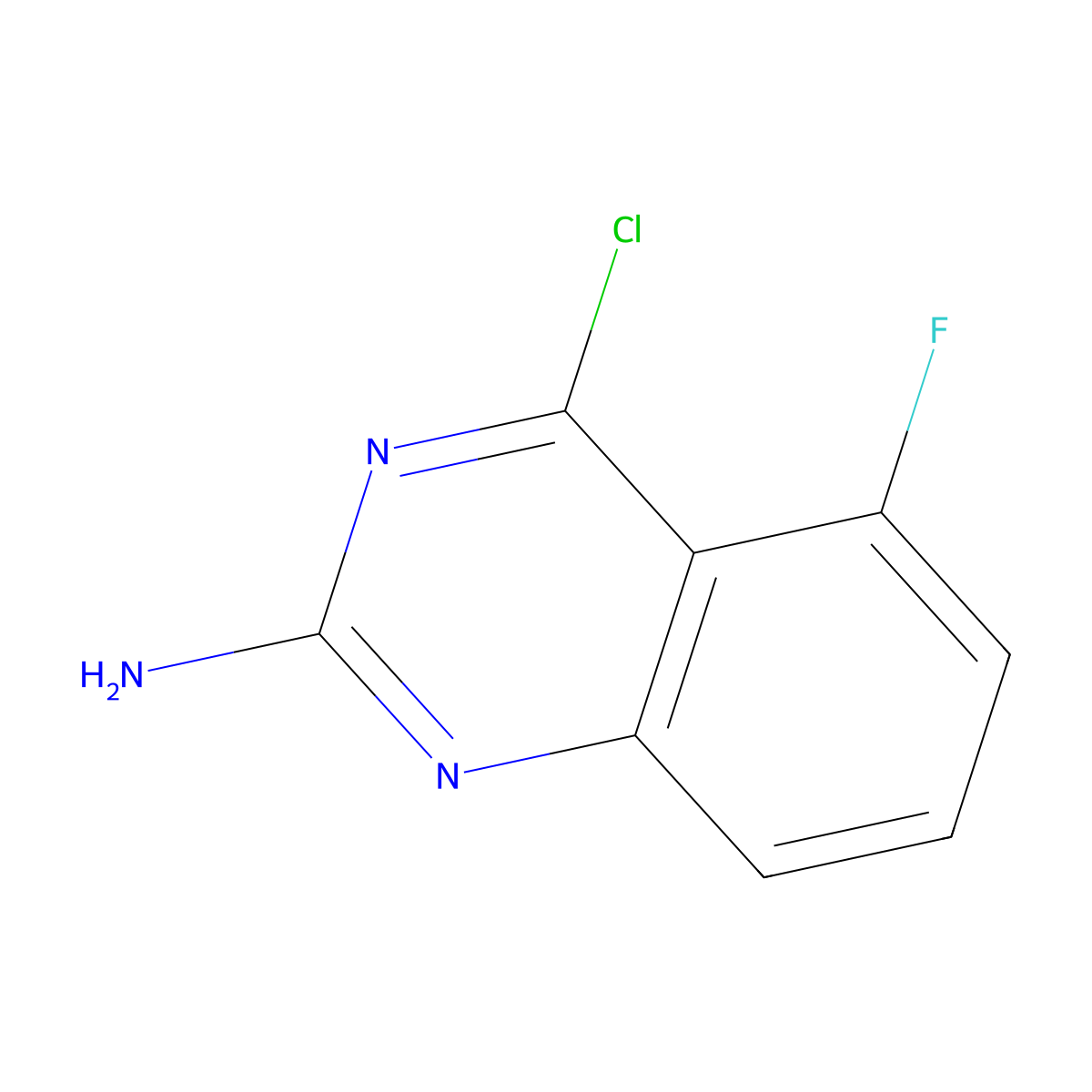 4-Chloro-5-fluoroquinazolin-2-amine molecular structure, CAS 1378497-26-7