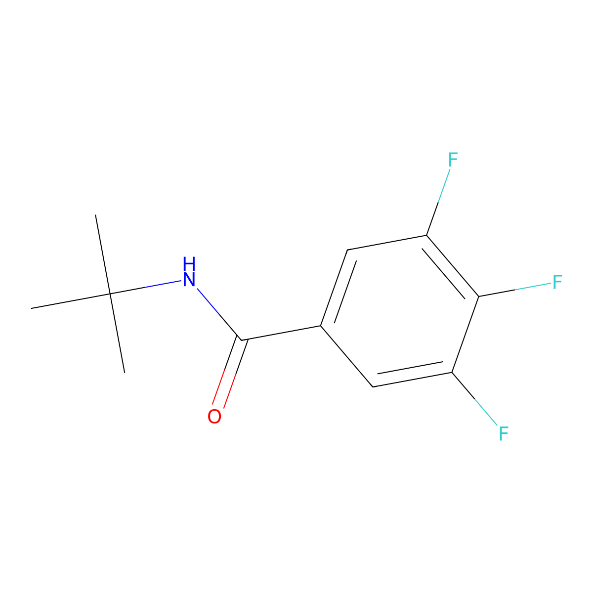 N-(1,1-Dimethylethyl)-3,4,5-trifluorobenzamide molecular structure, CAS 1378498-22-6