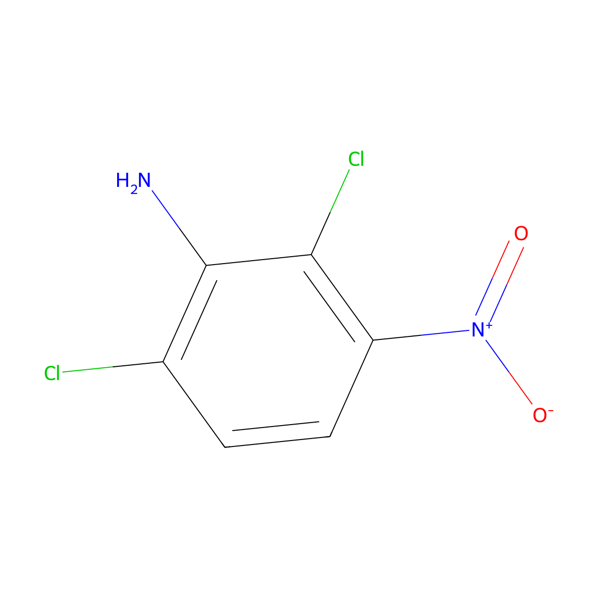2,6-Dichloro-3-nitroaniline molecular structure, CAS 13785-48-3
