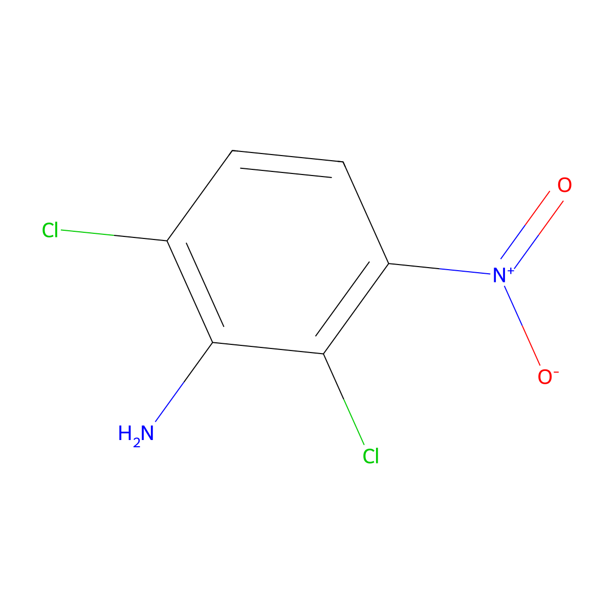 2,6-Dichloro-3-nitroaniline molecular structure, CAS 13785-48-3