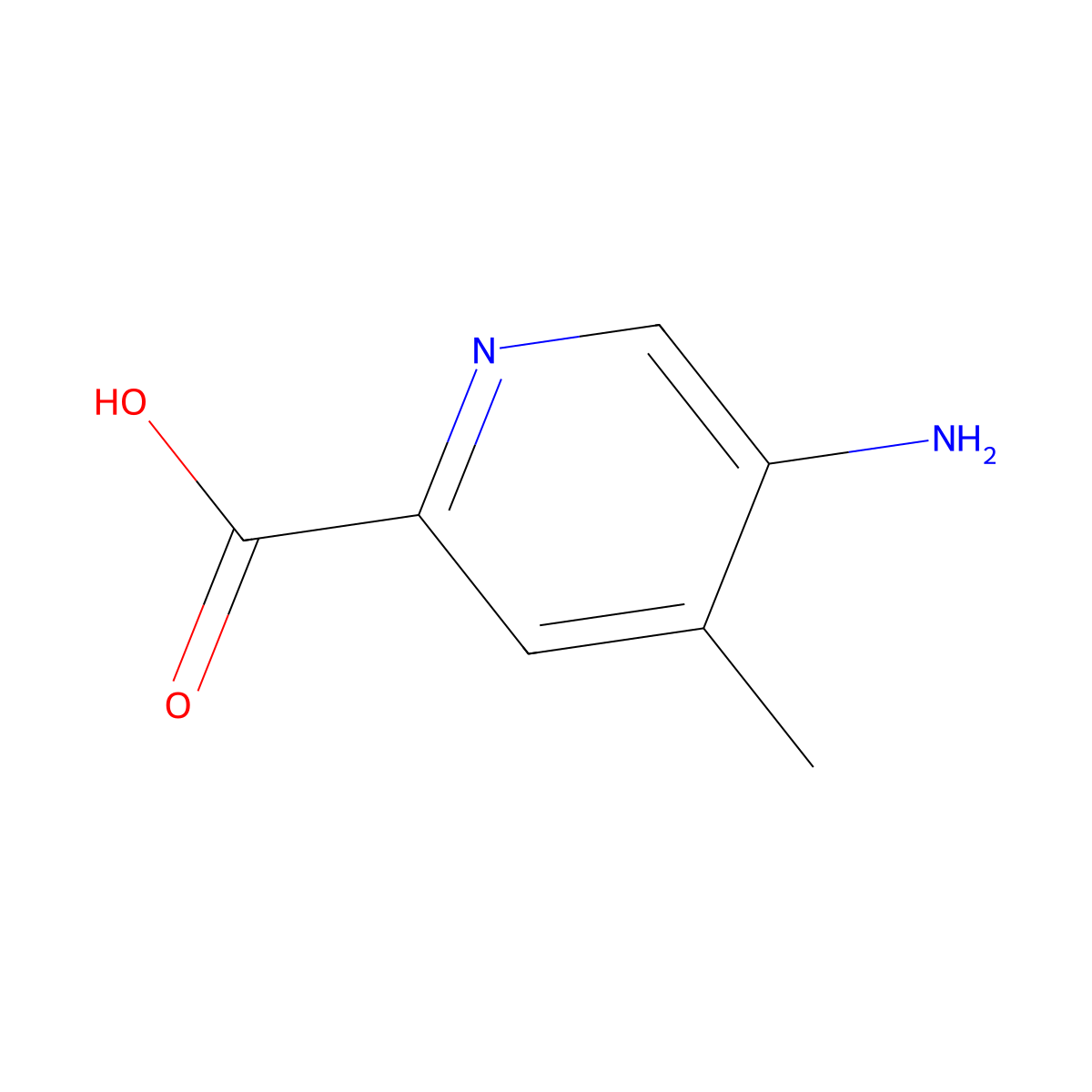 5-Amino-4-methylpyridine-2-carboxylic acid molecular structure, CAS 1378502-79-4