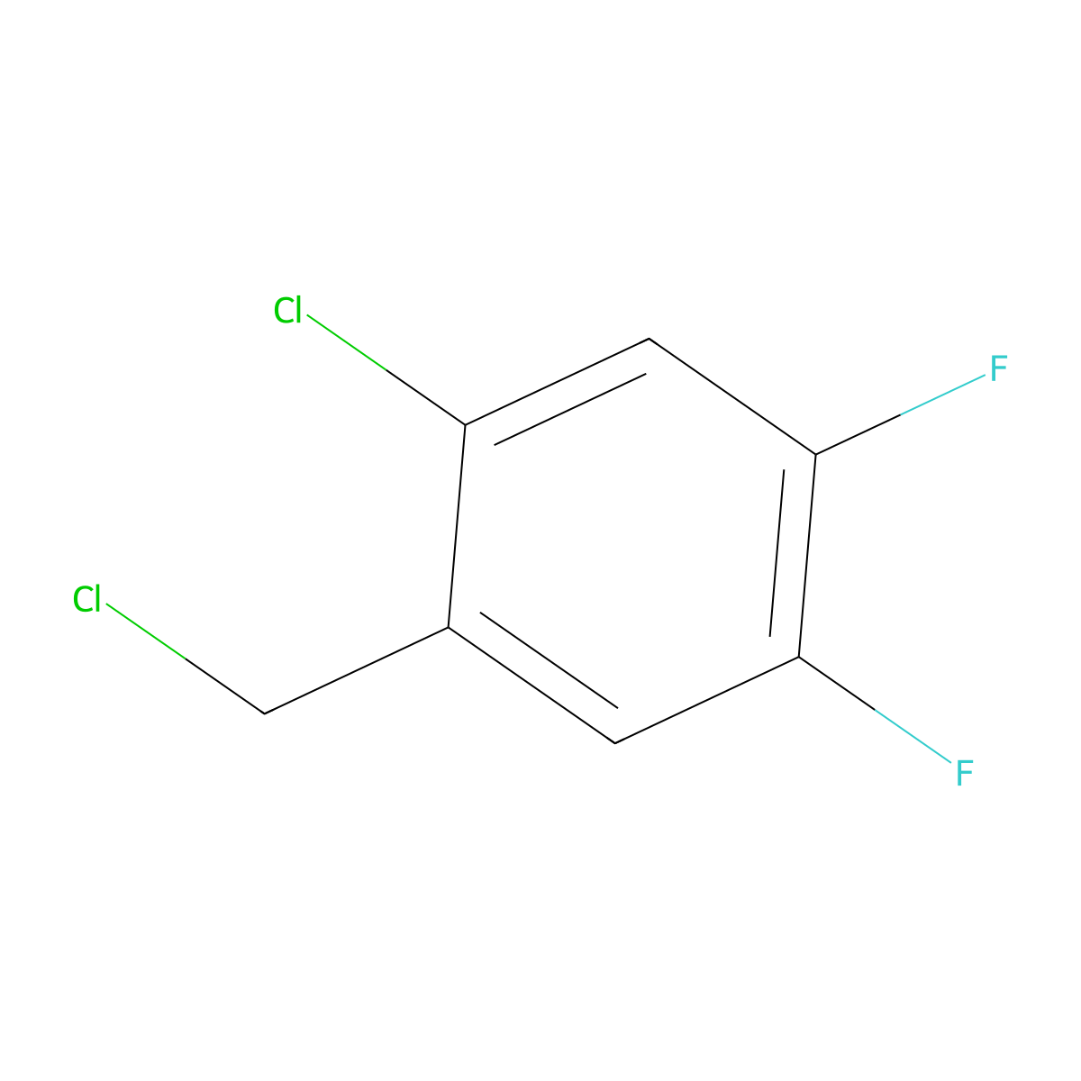 1-Chloro-2-(chloromethyl)-4,5-difluorobenzene molecular structure, CAS 1378511-58-0
