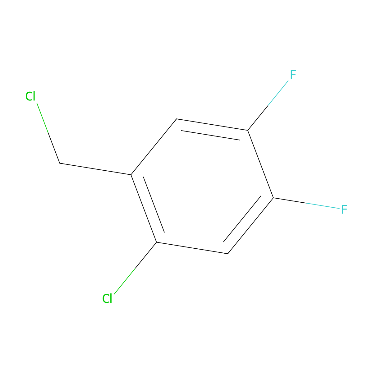 1-Chloro-2-(chloromethyl)-4,5-difluorobenzene molecular structure, CAS 1378511-58-0