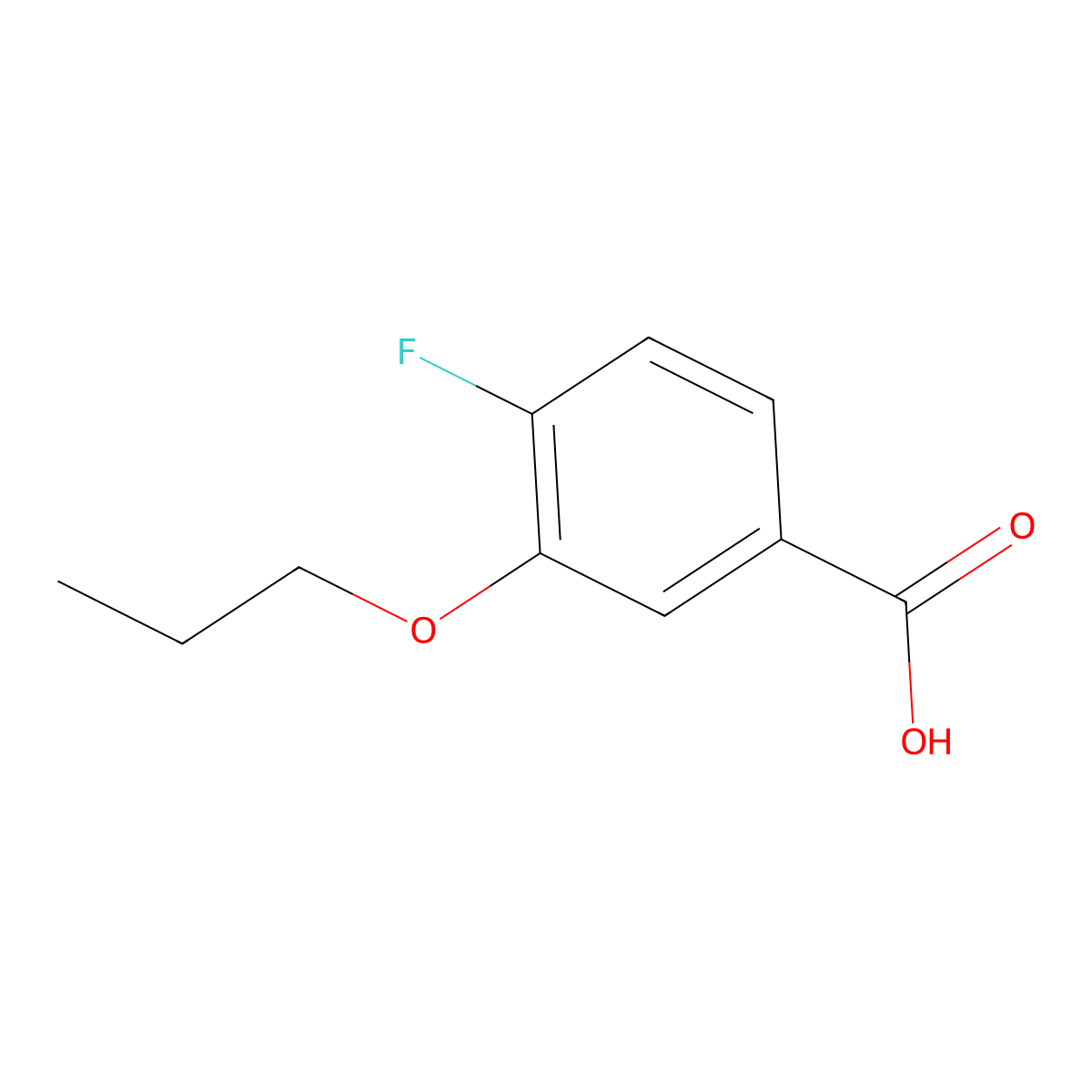4-Fluoro-3-propoxybenzoic acid molecular structure, CAS 1378519-47-1