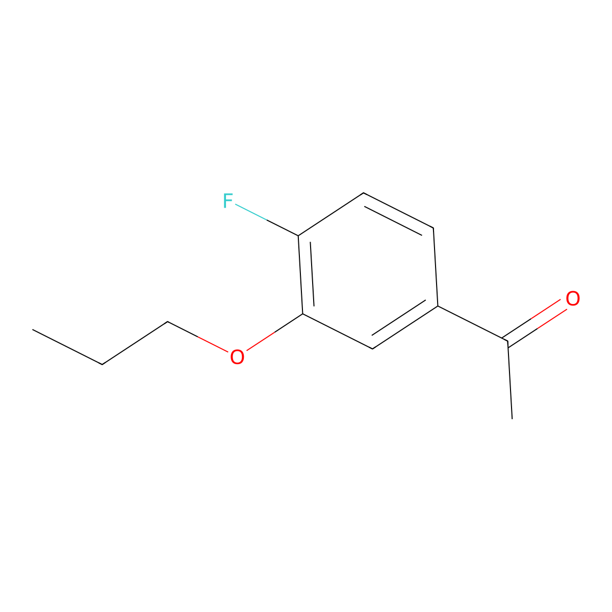 1-(4-Fluoro-3-propoxyphenyl)ethanone molecular structure, CAS 1378521-10-8