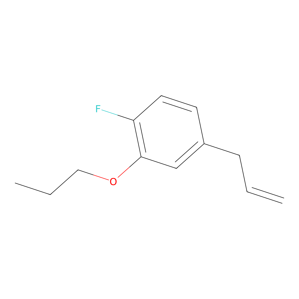 4-Allyl-1-fluoro-2-propoxybenzene molecular structure, CAS 1378524-32-3