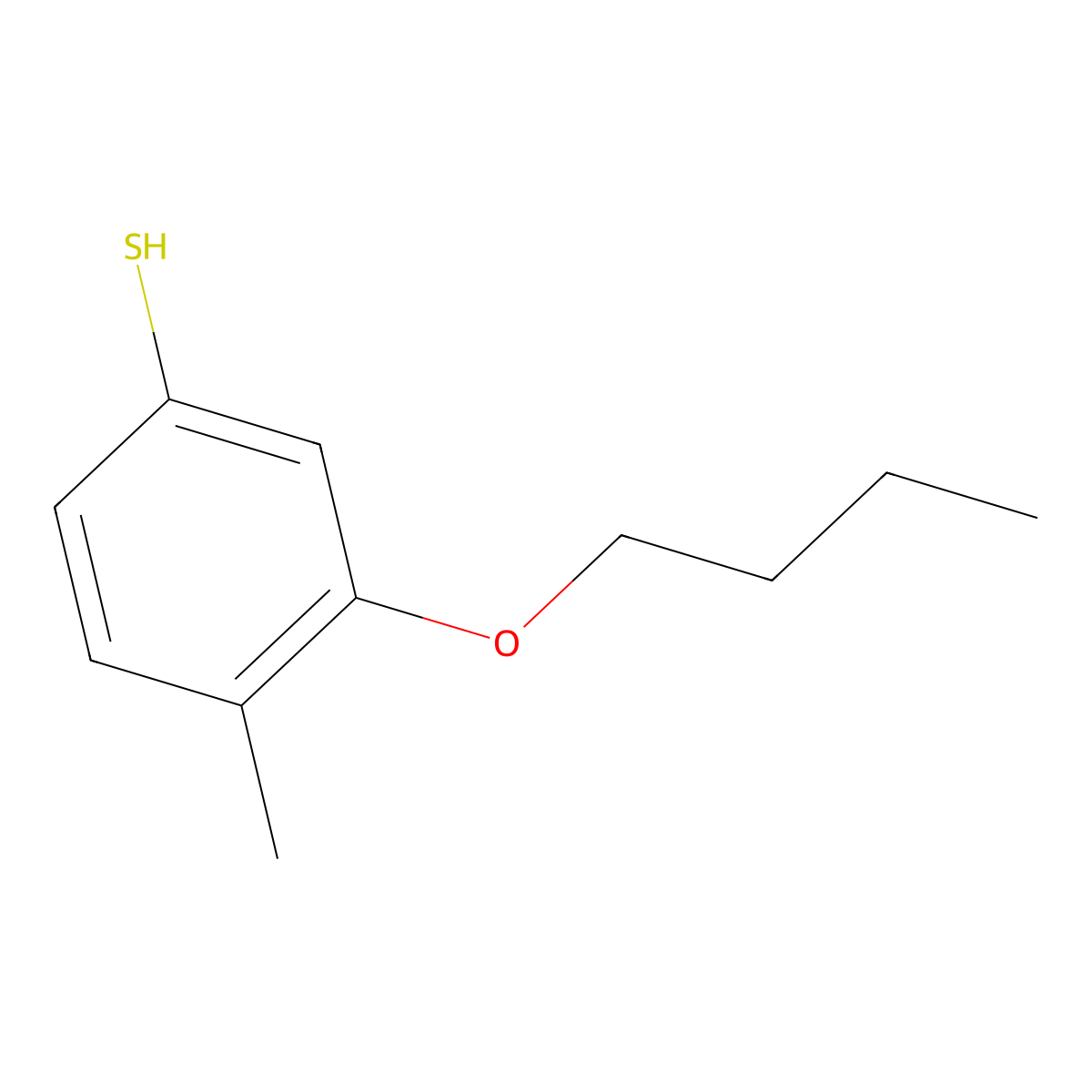 3-Butoxy-4-methylbenzenethiol molecular structure, CAS 1378524-45-8