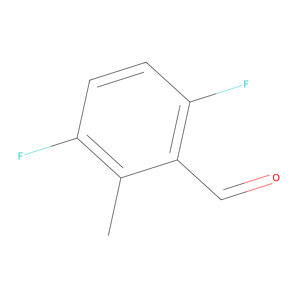 3,6-Difluoro-2-methylbenzaldehyde molecular structure, CAS 1378525-21-3