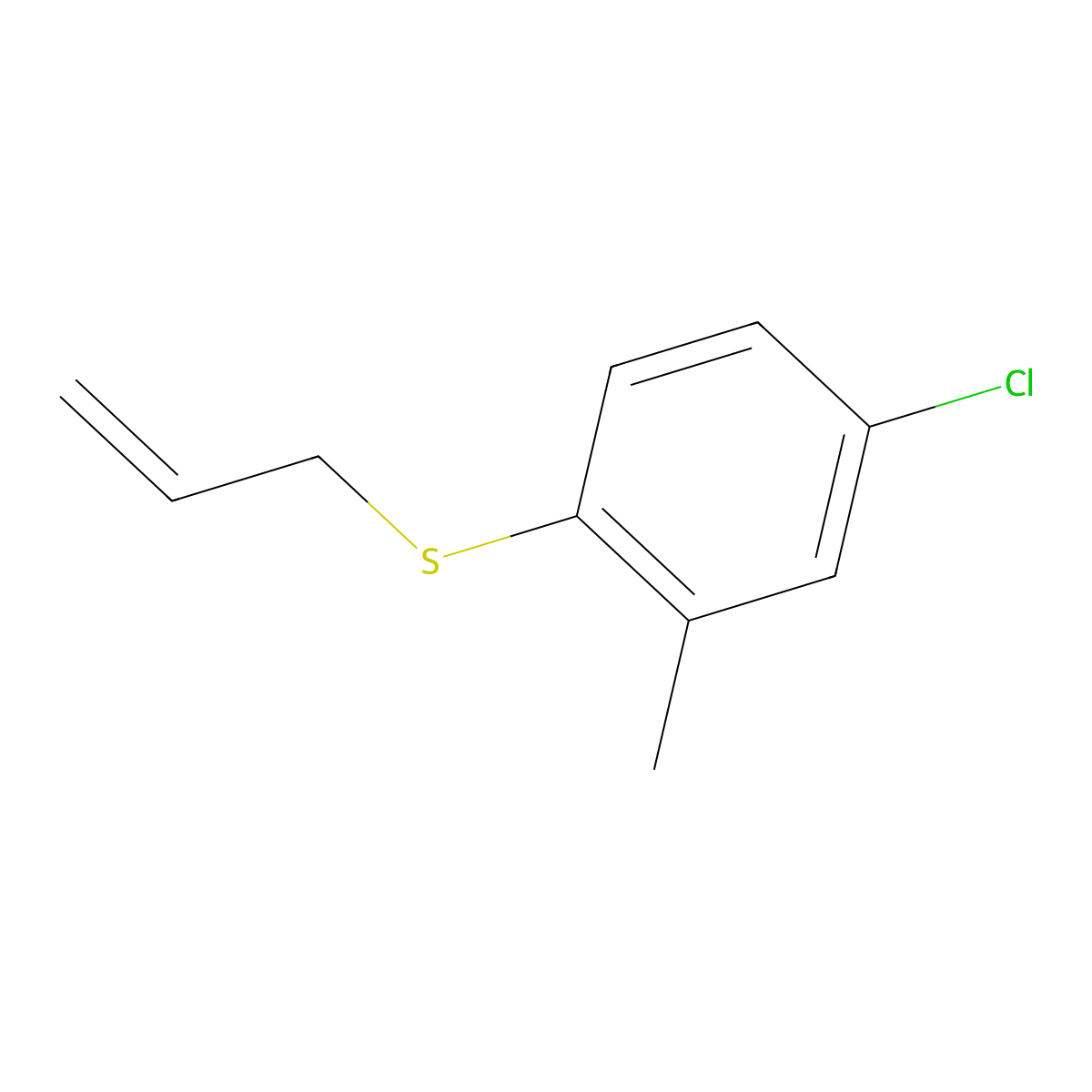 1-Allylsulfanyl-4-chloro-2-methylbenzene molecular structure, CAS 1378528-20-1