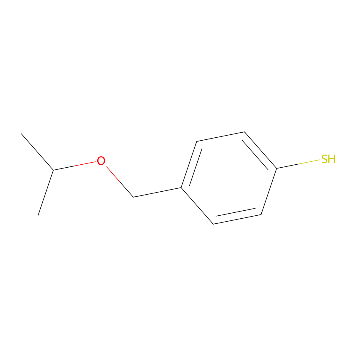 4-[(iso-Propyloxy)methyl]thiophenol molecular structure, CAS 1378531-05-5