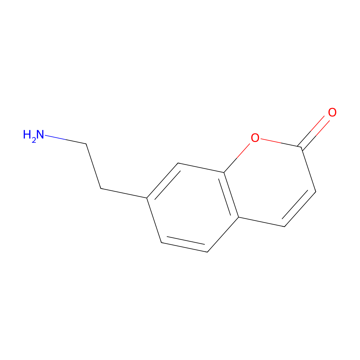 7-(2-aminoethyl)-2H-chromen-2-one molecular structure, CAS 1378531-23-7