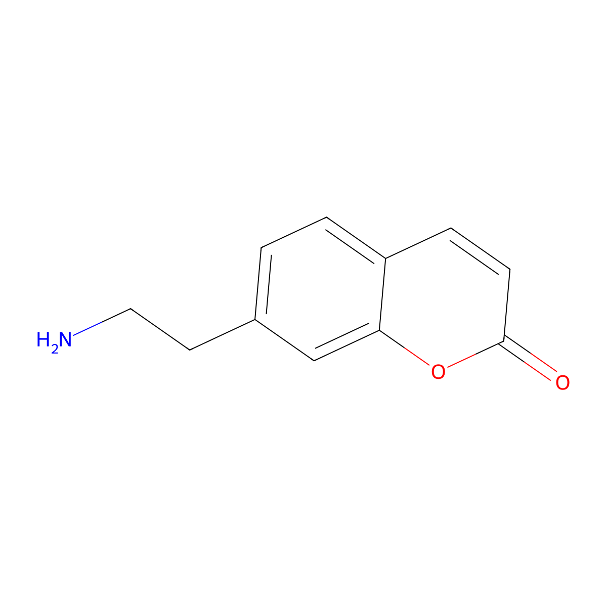 7-(2-aminoethyl)-2H-chromen-2-one molecular structure, CAS 1378531-23-7