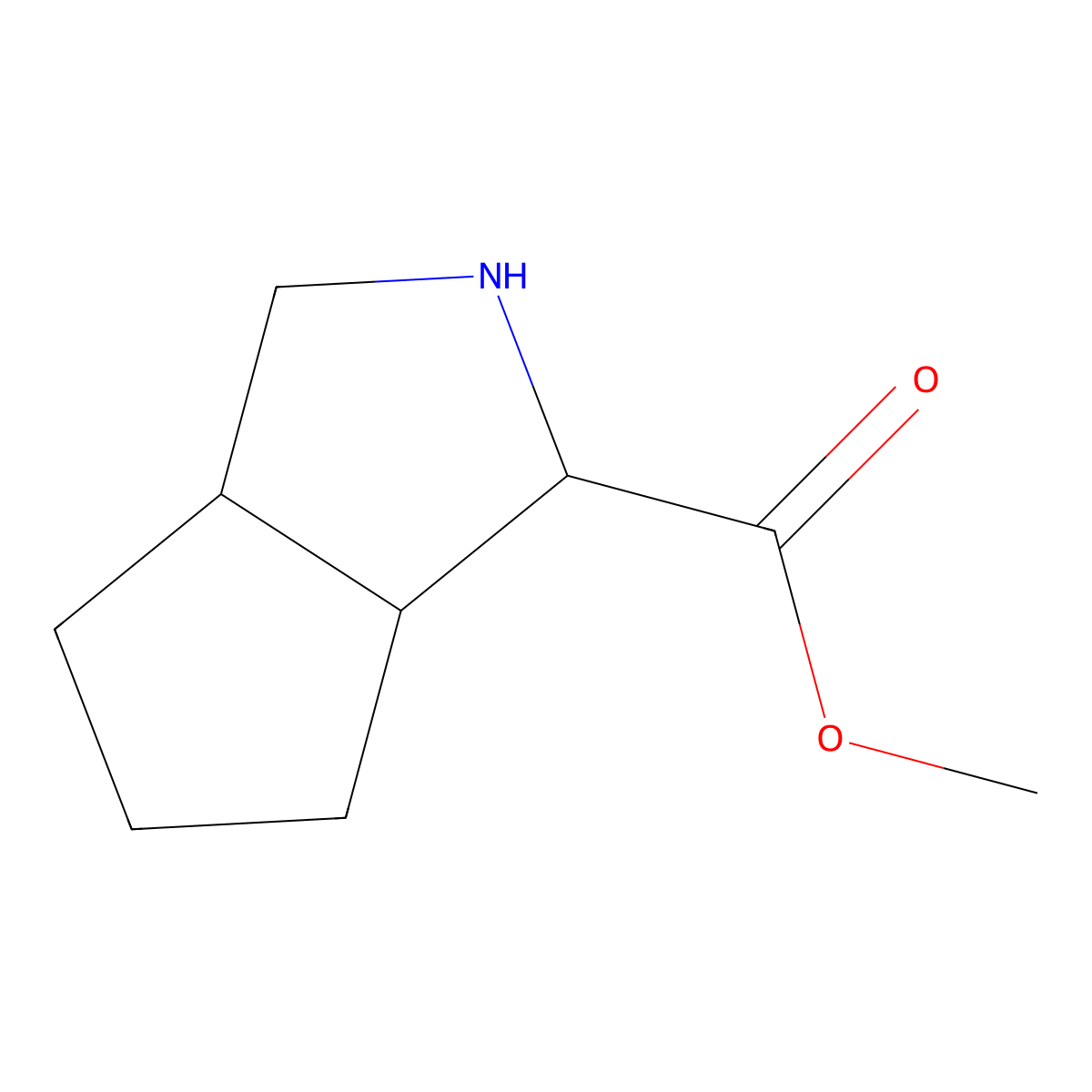 Methyl octahydrocyclopenta[c]pyrrole-1-carboxylate molecular structure, CAS 1378569-87-9