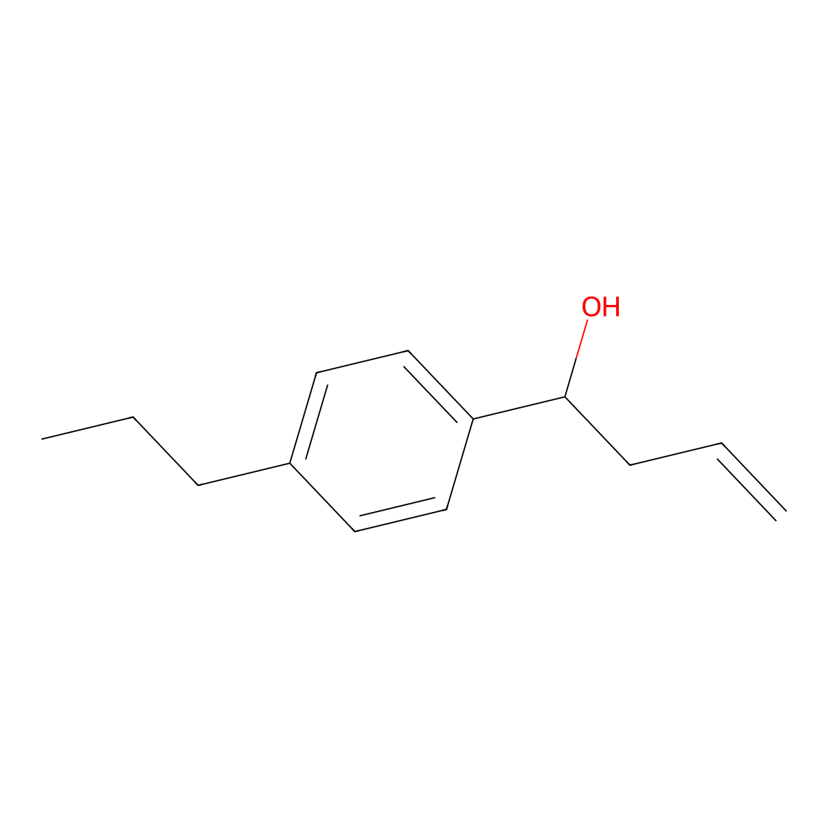 1-(4-Propylphenyl)but-3-EN-1-OL molecular structure, CAS 1378573-46-6