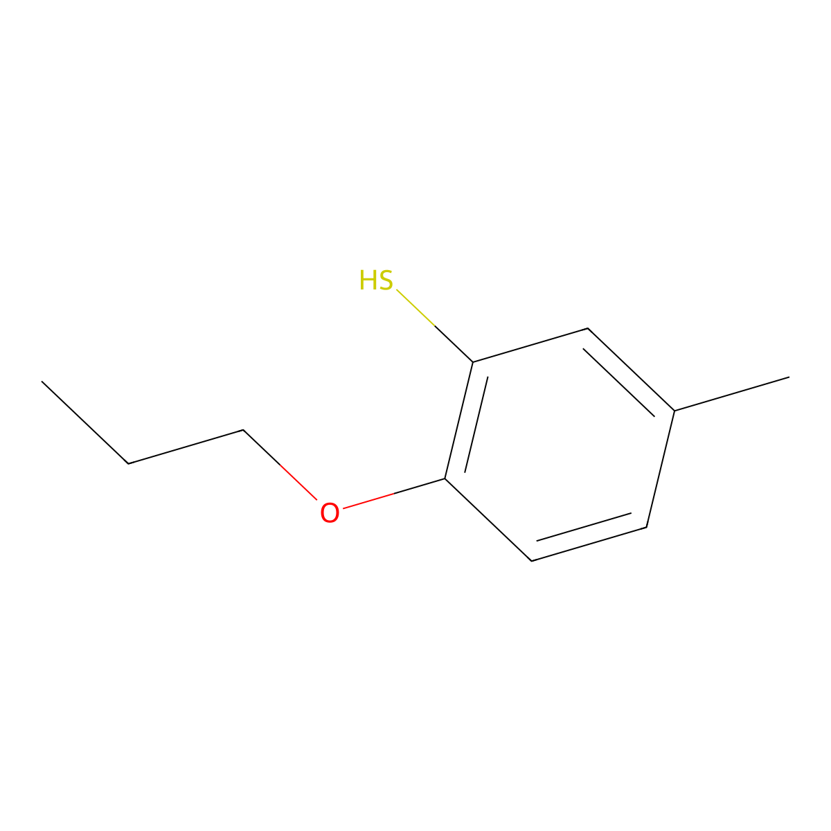 5-Methyl-2-propoxybenzenethiol molecular structure, CAS 1378573-55-7